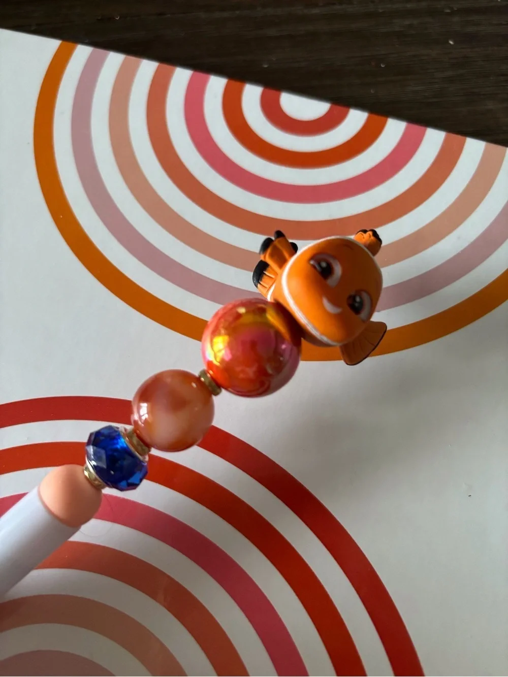 Disney Doorables: Finding Nemo: Nemo handmade beaded pen
